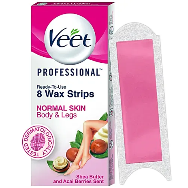 Veet Professional Waxing Strips Kit, 8pcs