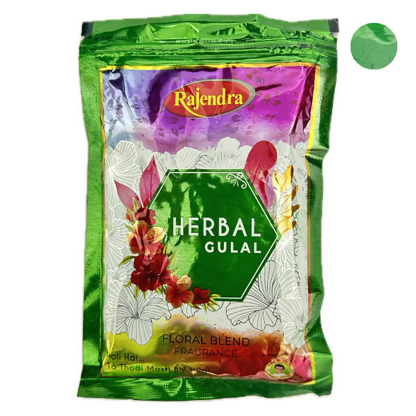 Rajendra Premium Herbal Green Gulal – 80 g
