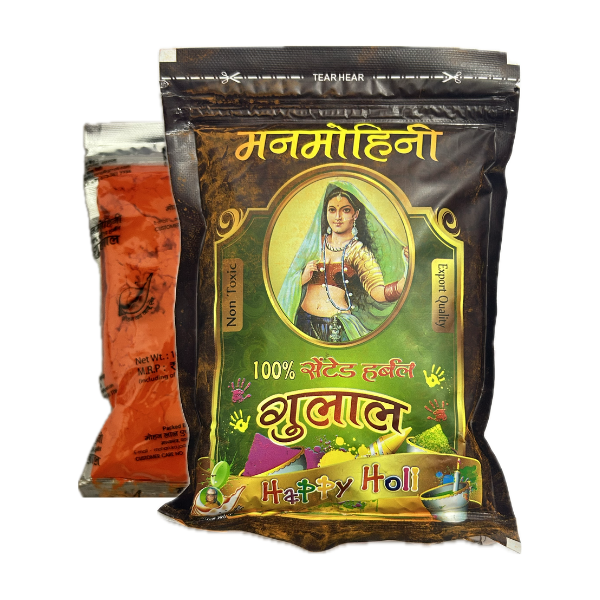 Manmohini 100% Herbal Orange Gulal - 100 g