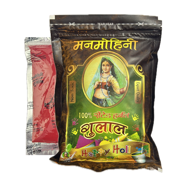Manmohini 100% Herbal Red Gulal - 100gm