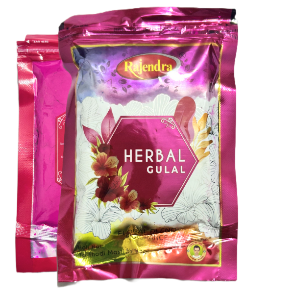 Rajendra Premium Herbal Pink Gulal – 80 g
