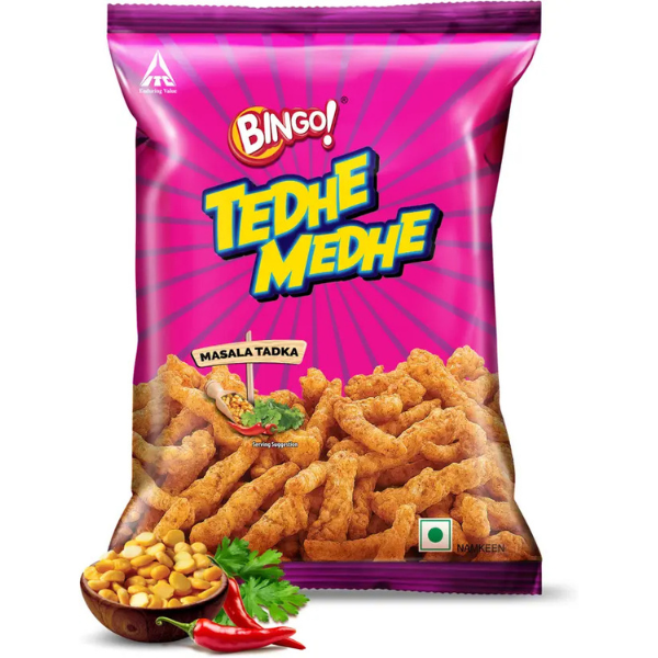 Bingo Tedhe Medhe Masala Tadka 80 g
