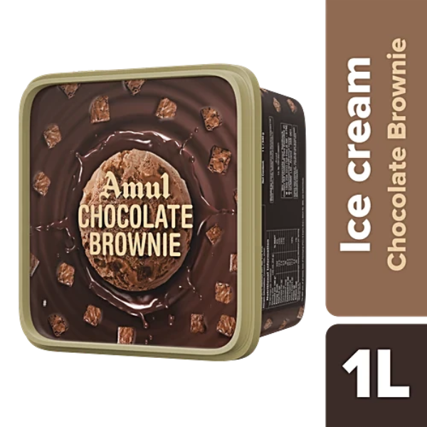 Amul Chocolate Brownie Ice Cream Tub 1L
