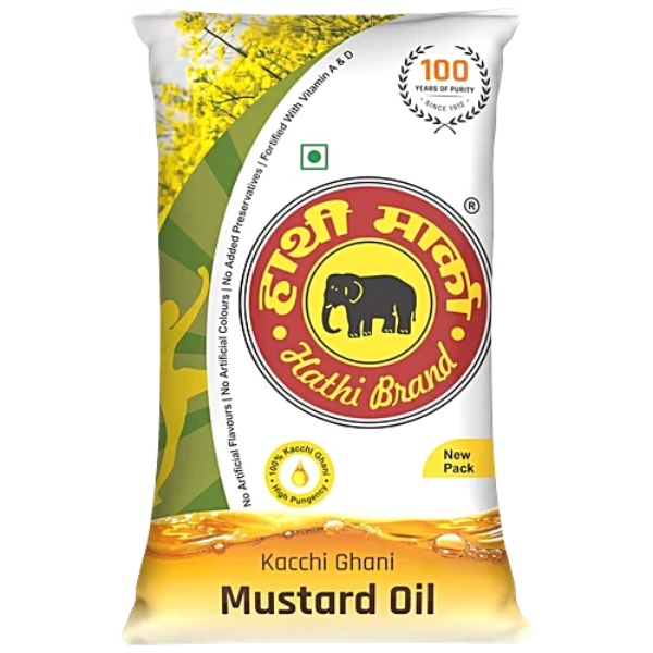 Hathi Kacchi Ghani Mustard Oil 1 L