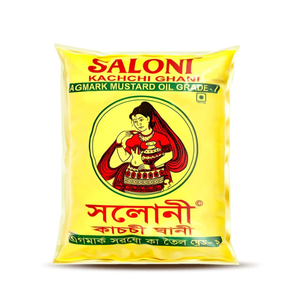 Saloni Kachchi Ghani Mustard Oil 500 g Pouch