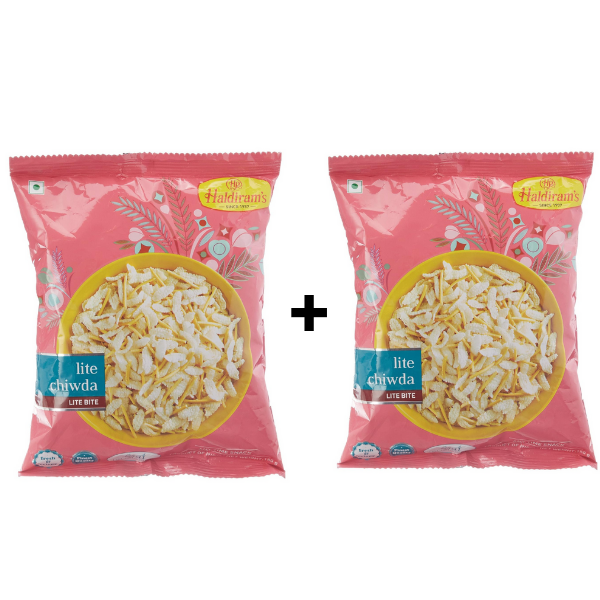 Haldiram's Namkeen Lite Chiwda, 50g +2