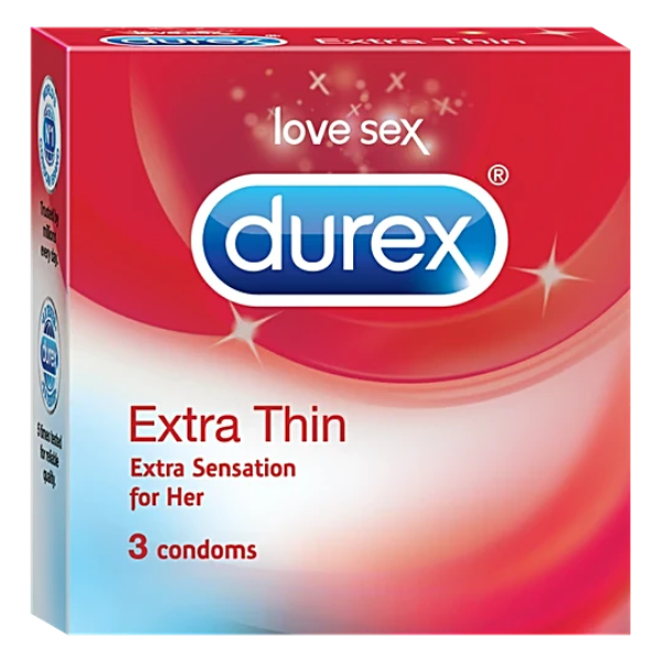 Durex Extra Thin Condom, (3 pieces)