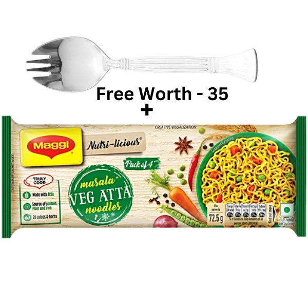 Veg Atta Maggi Noodles With Spoon Free 290 g