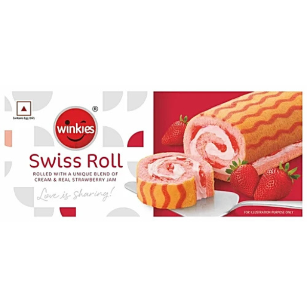 Swiss Roll Strawberry Cake