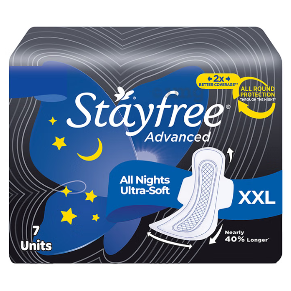 Stayfree Advanced All Nights Sanitary Pads - 7 units