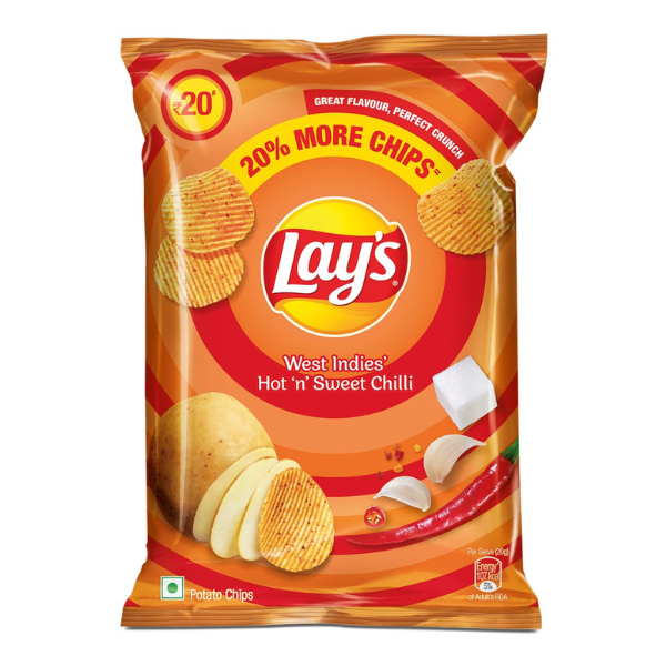 Lay's West Indies Hot n Sweet Chilli Flavour Potato Chips 52.9 g