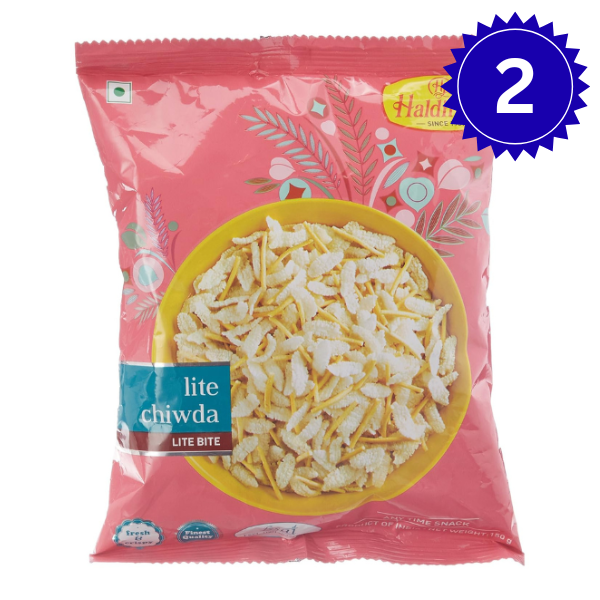Haldiram's Namkeen Lite Chiwda 50g (Pack Of 2) 