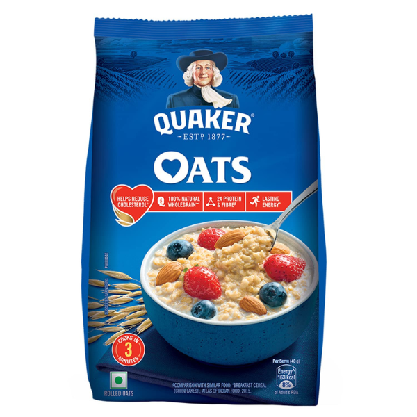 Quaker Oats Natural Wholegrain 400 g Pouch 