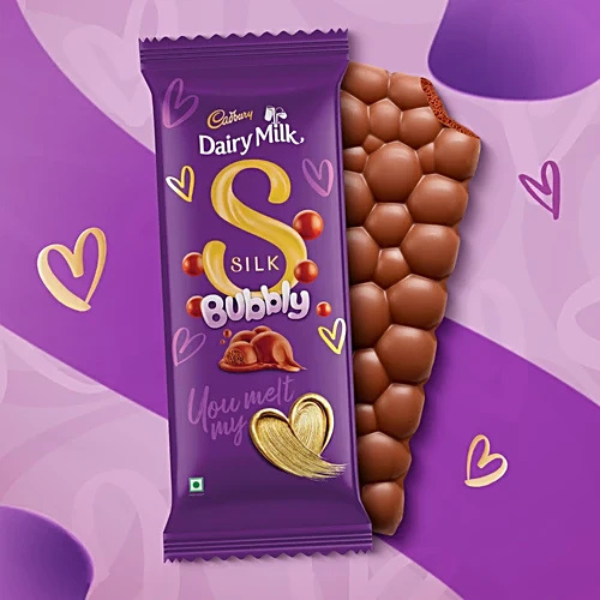 Cadbury Dairy Milk Silk Valentine Bubbly Milk Chocolate Bar 112 g