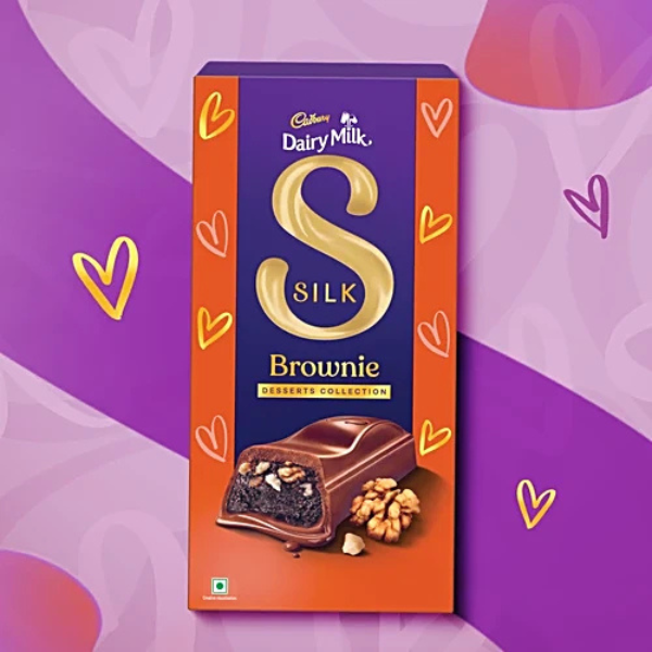 Cadbury Dairy Milk Silk Desserts Brownie Chocolate Bar Valentine's Gift Pack 70 g