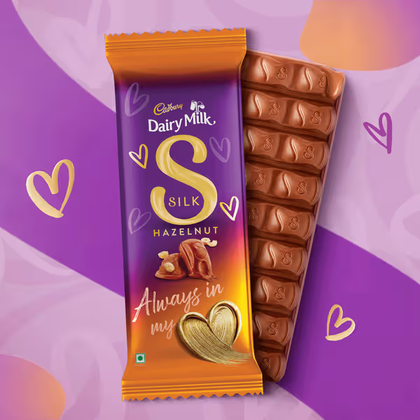Cadbury Dairy Milk Silk Hazelnut Chocolate Bars Valentine Gift Pack 54 g 