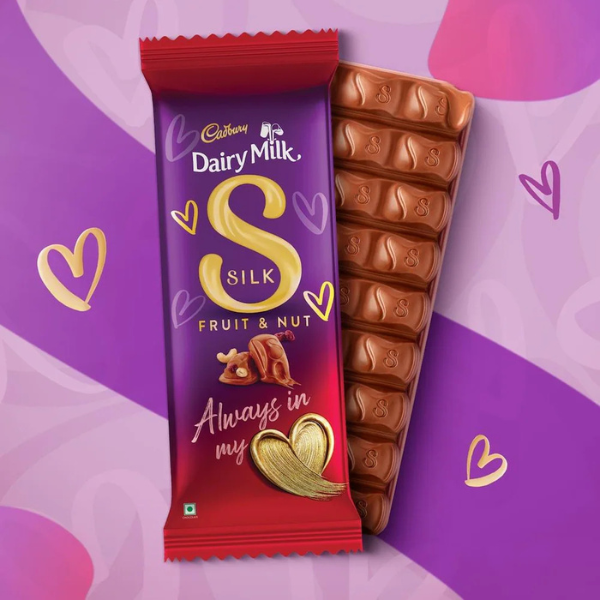  Cadbury Dairy Milk Silk Fruit & Nut  Chocolate Bars Valentine's Gift Pack, 51 g 