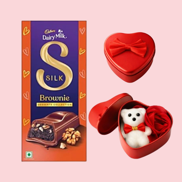 Silk Brownie + Red Heart Teddy Love Box (Limited)