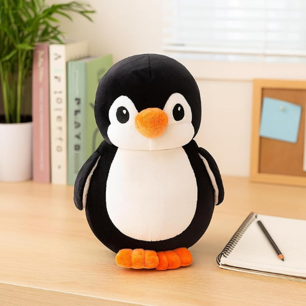 Cute Cuddly Penguin Plush Soft Toy (Black & White)