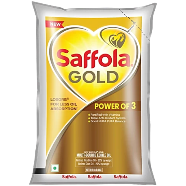 Saffola Gold Corn & Rice Bran Refined Blended Cooking Oil 910 g