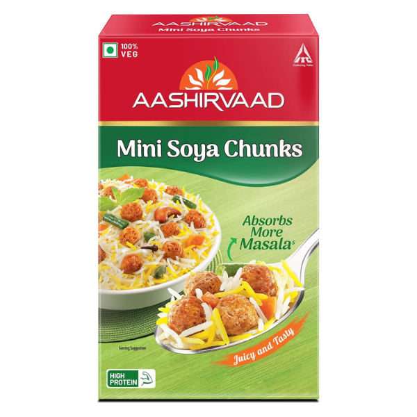 Aashirvaad Mini Soya Chunks, Juicy & Tasty, High Protein 200 g