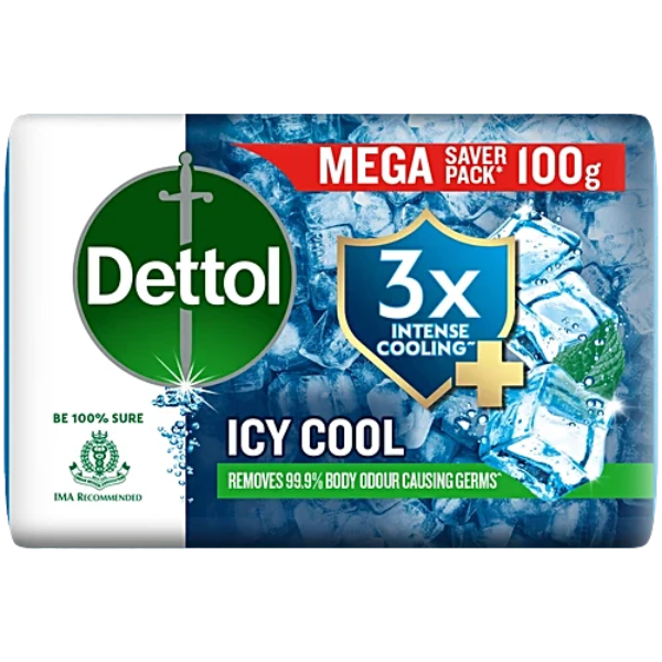 Dettol Icy Cool Bathing Soap Bar with 3X Intense Cooling 100 g