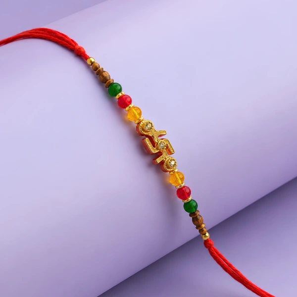 Golden Swastik Rakhi (1 Piece)