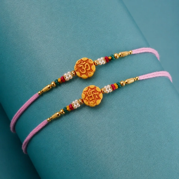 Divine Om Swastik Rakhi (2 Piece)