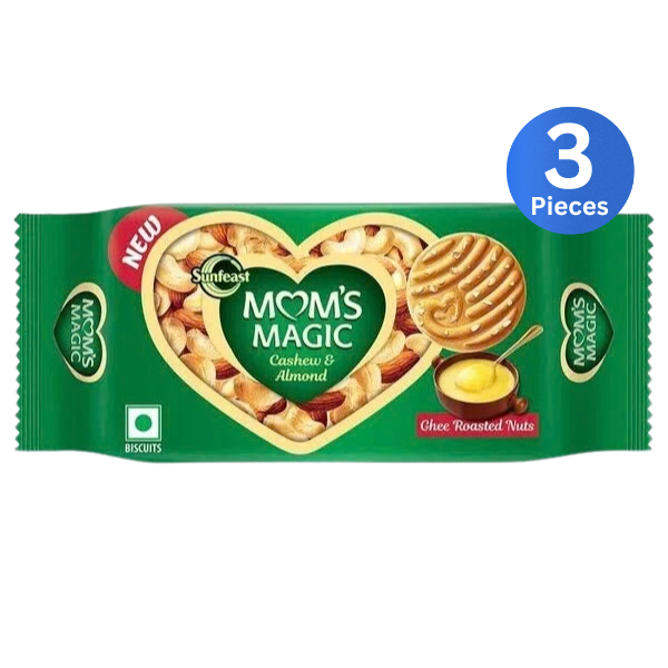 Mom's Magic Cashew & Almond Biscuits 190 g (Pack Of 3)